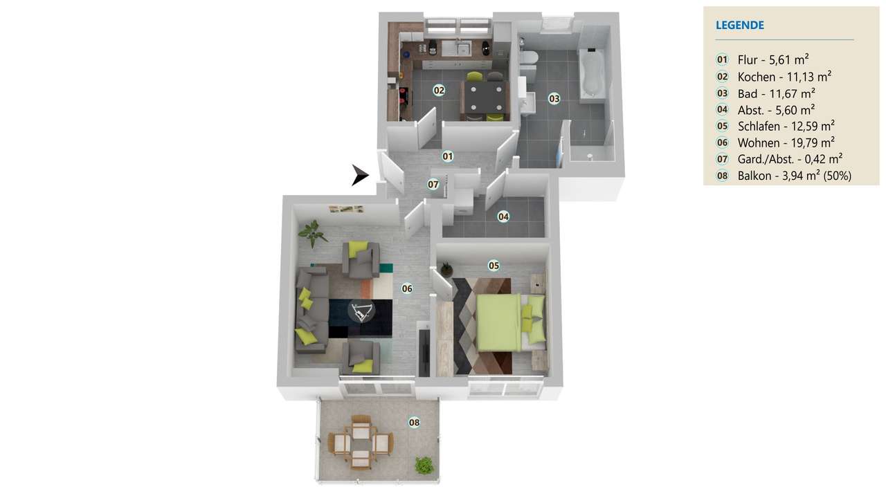 Grundriss Wohnung 20 Grundriss Wohnung 20
