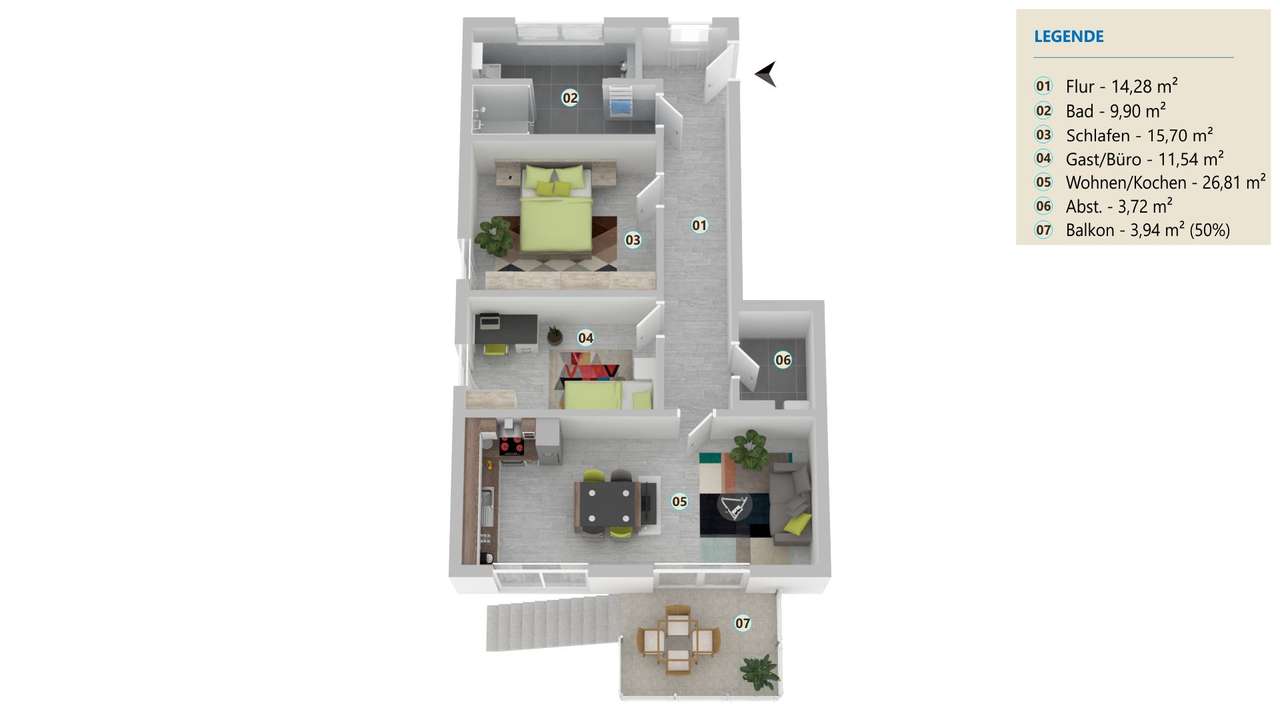 Grundriss Wohnung 9