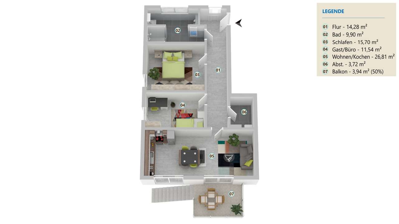 Grundriss Wohnung 9 Grundriss Wohnung 9