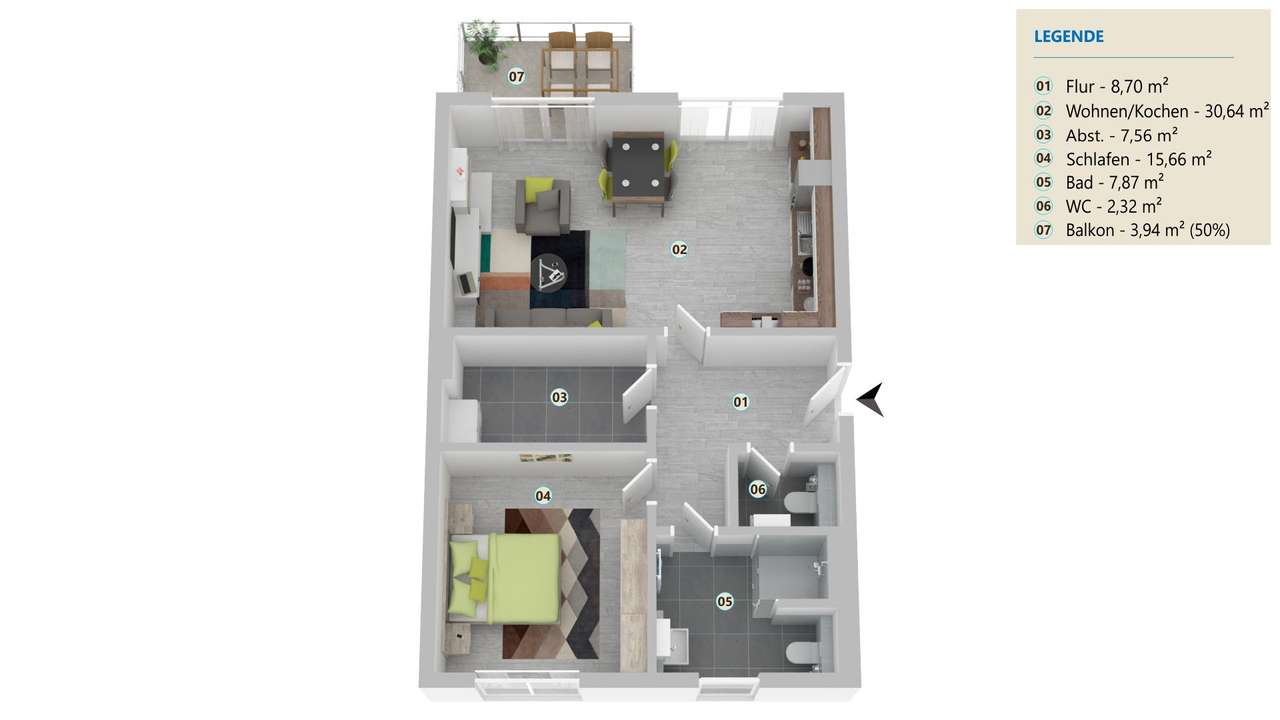 Grundriss Wohnung 17 Grundriss Wohnung 17