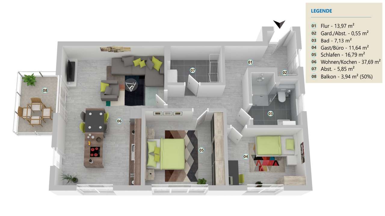 Grundriss Wohnung 4 Grundriss Wohnung 4