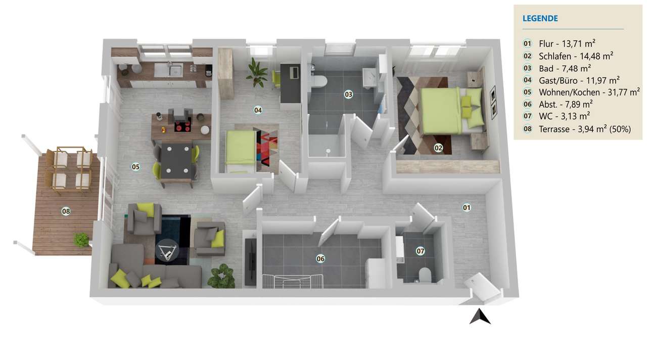 Grundriss Wohnung 3 Grundriss Wohnung 3