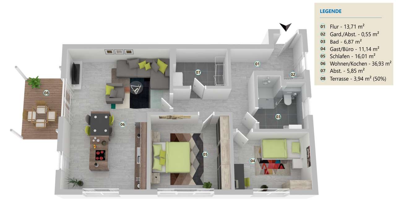 Grundriss Wohnung 1 Grundriss Wohnung 1